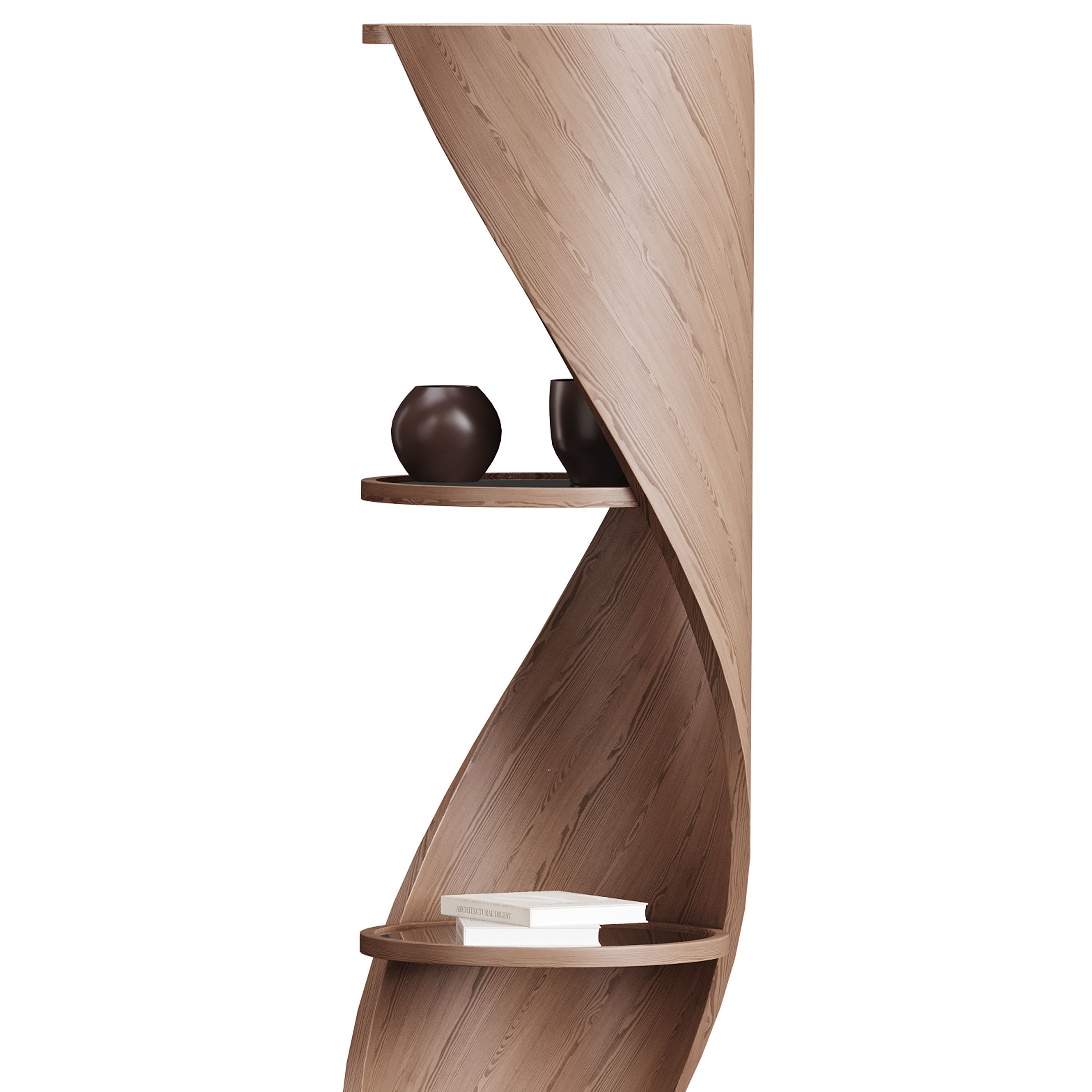 Shelf with accessories and books 02 3D model_9