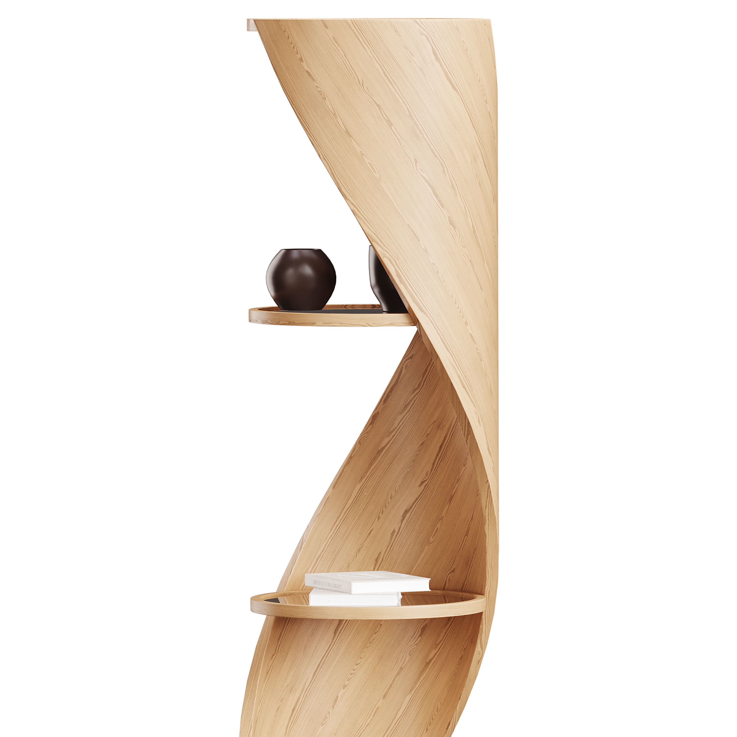 Shelf with accessories and books 02 3D model_7