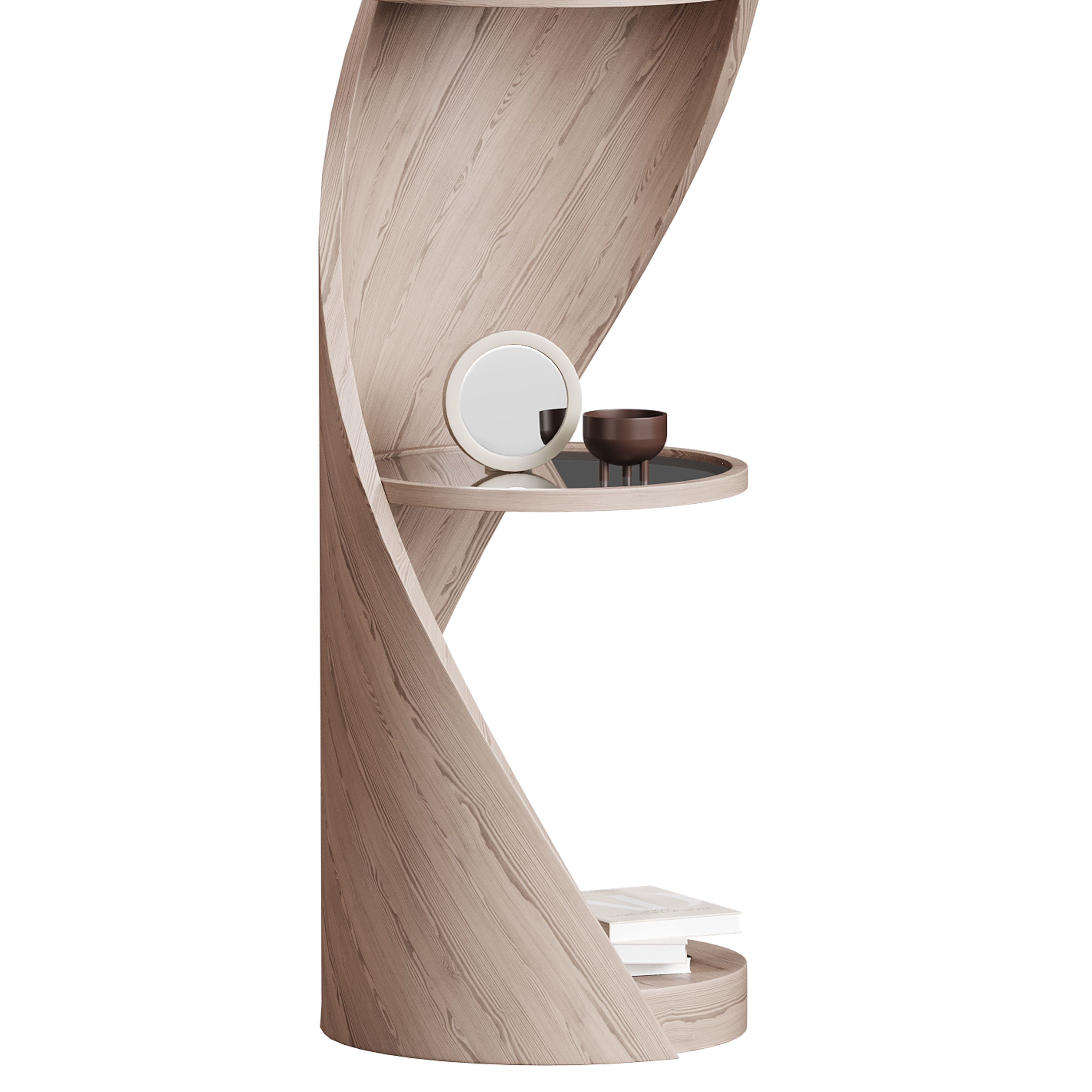 Shelf with accessories and books 02 3D model_11