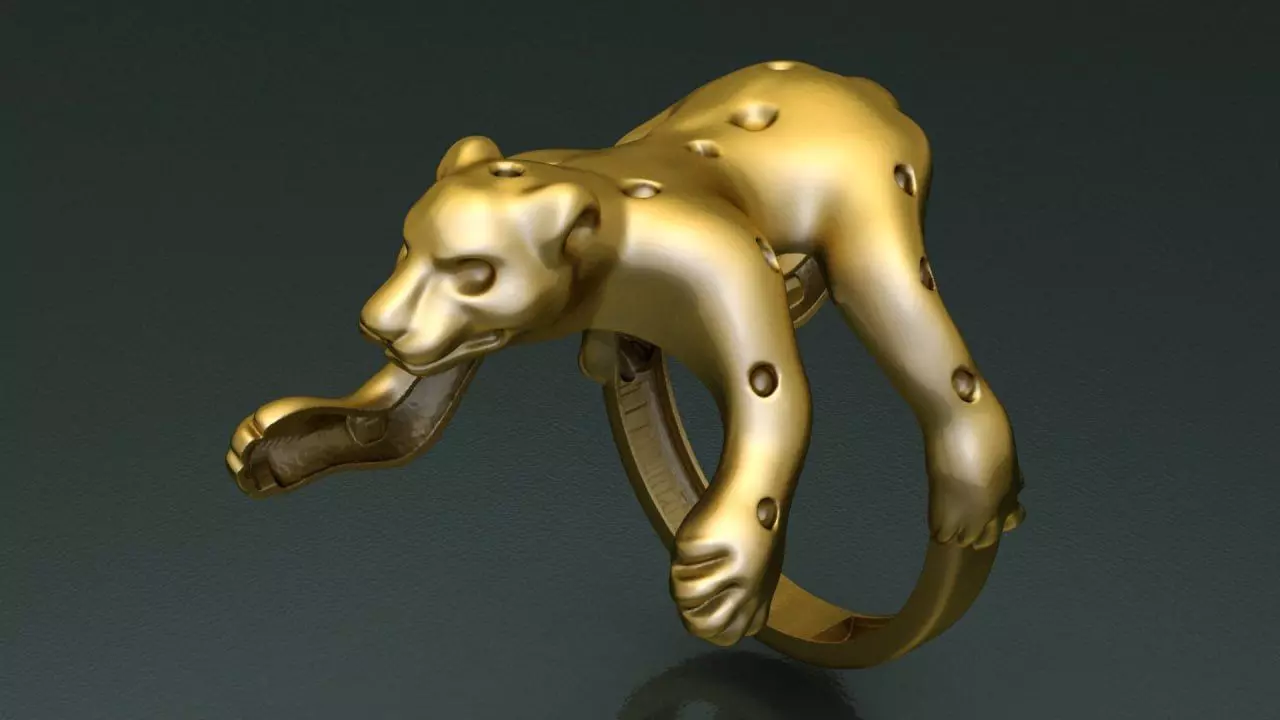 Panter ring 3D print model_0