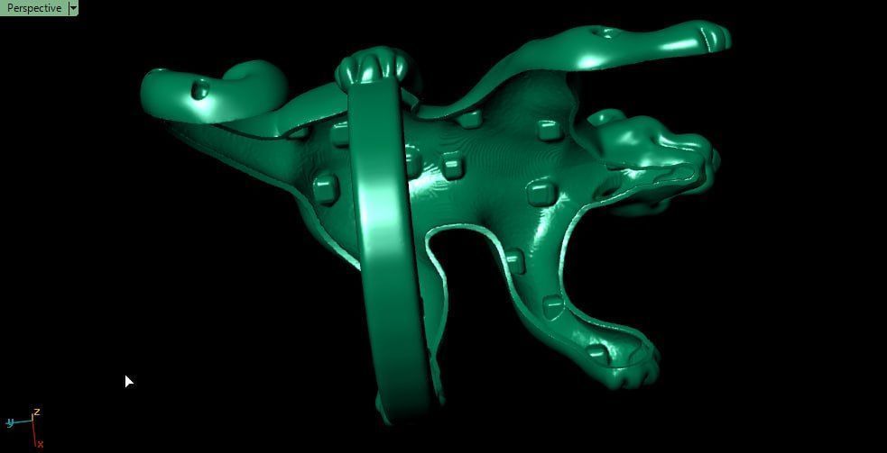 Panter ring 3D print model_4
