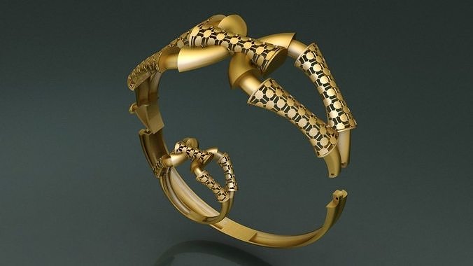 semibone bracelet and ring 2 3D print model