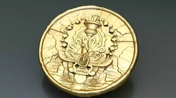 old coin from Assyrian time - fantasy