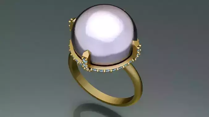 pearl surronded with diamond