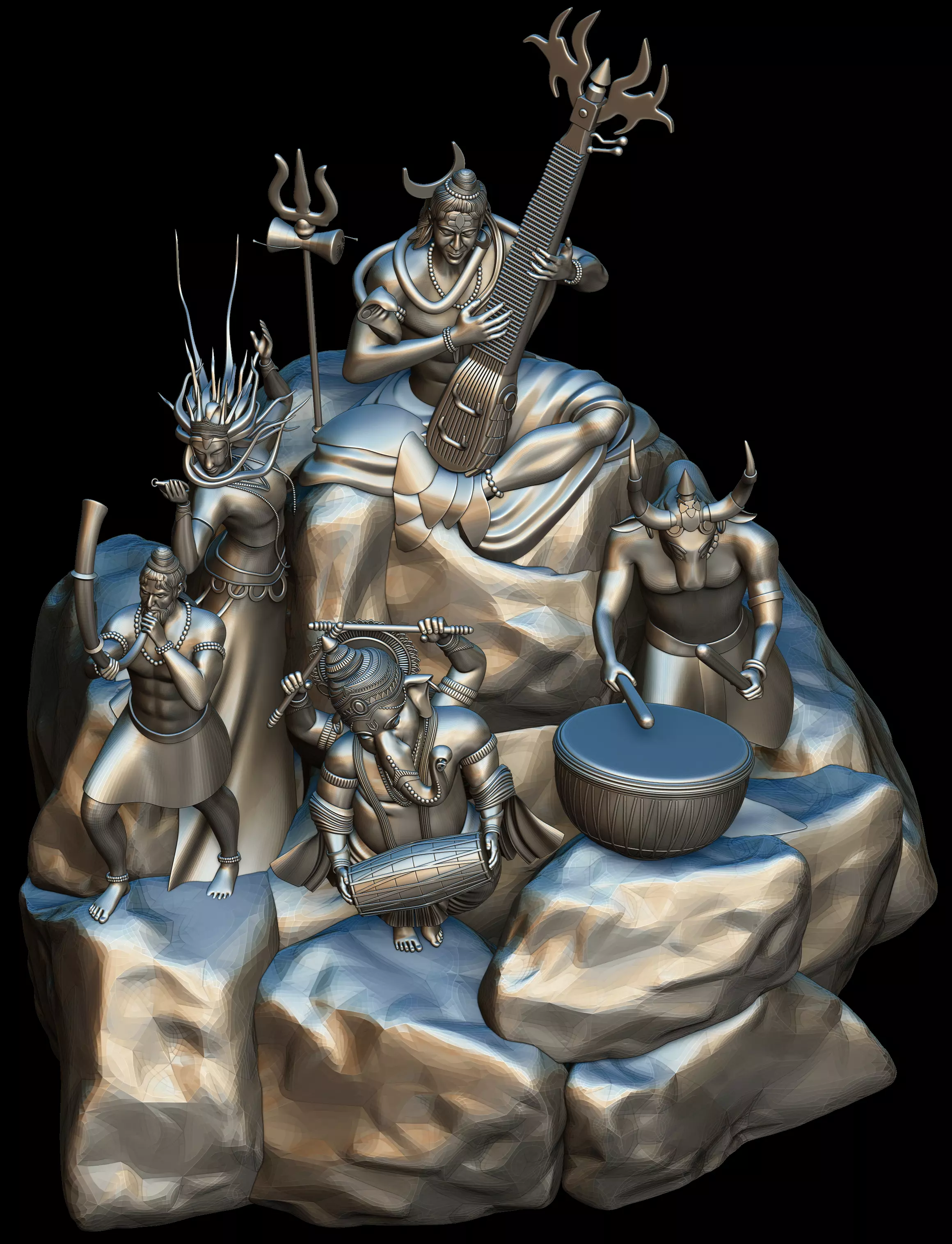 Lord Shiva 3D print model_5