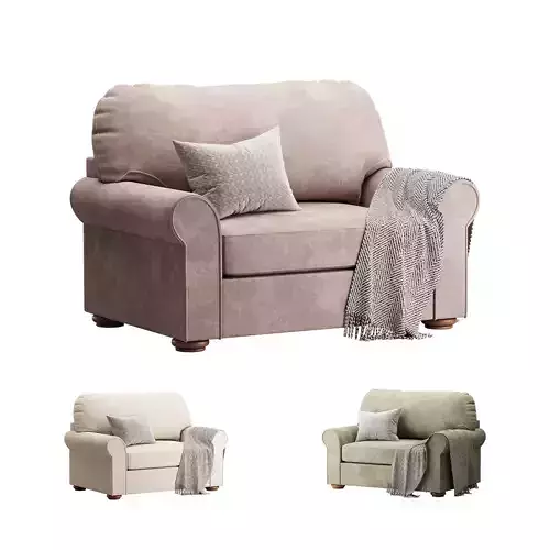 Traditional Twin Sleeper Sofa 3D model
