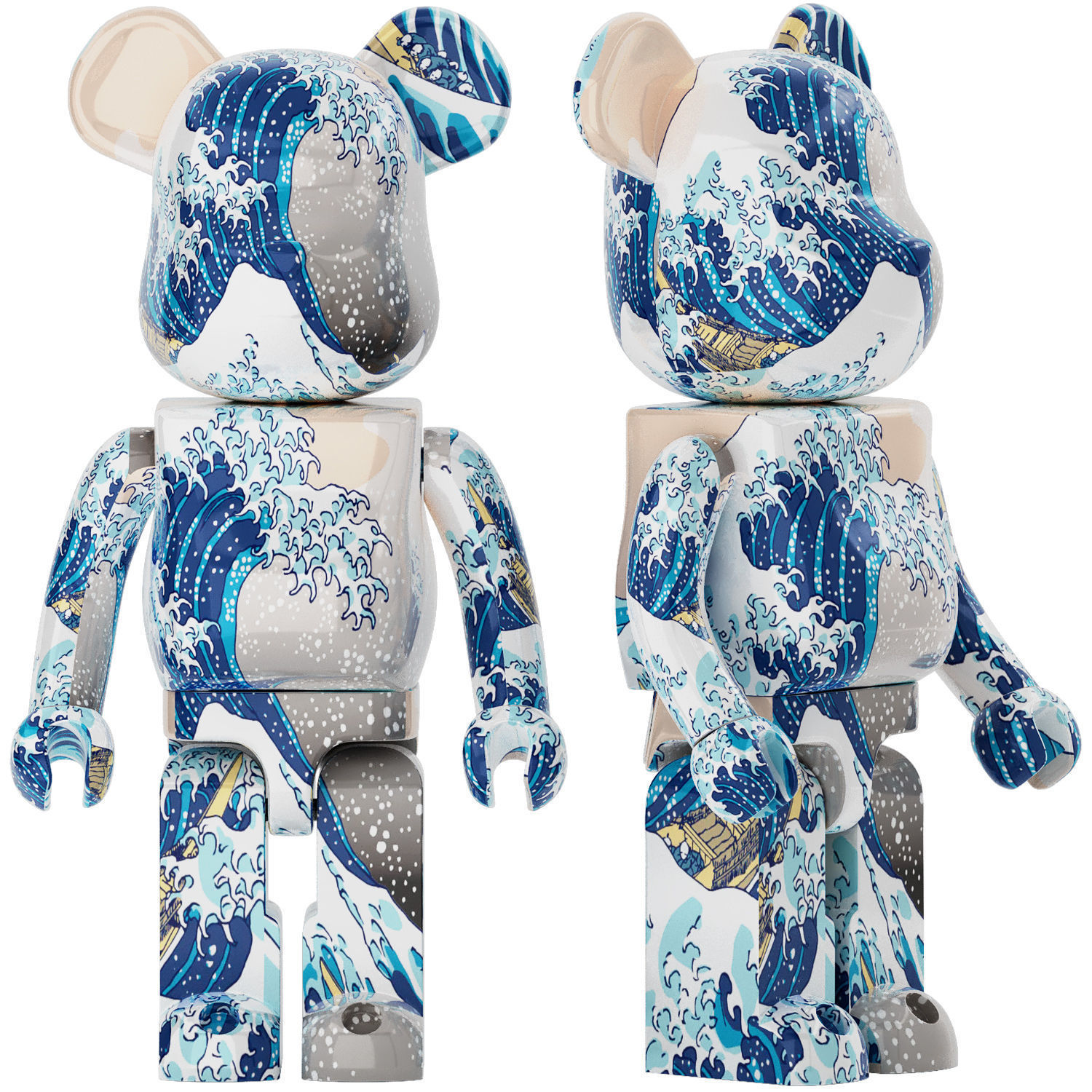 bearbrick katsushika hokusai 3D model_1