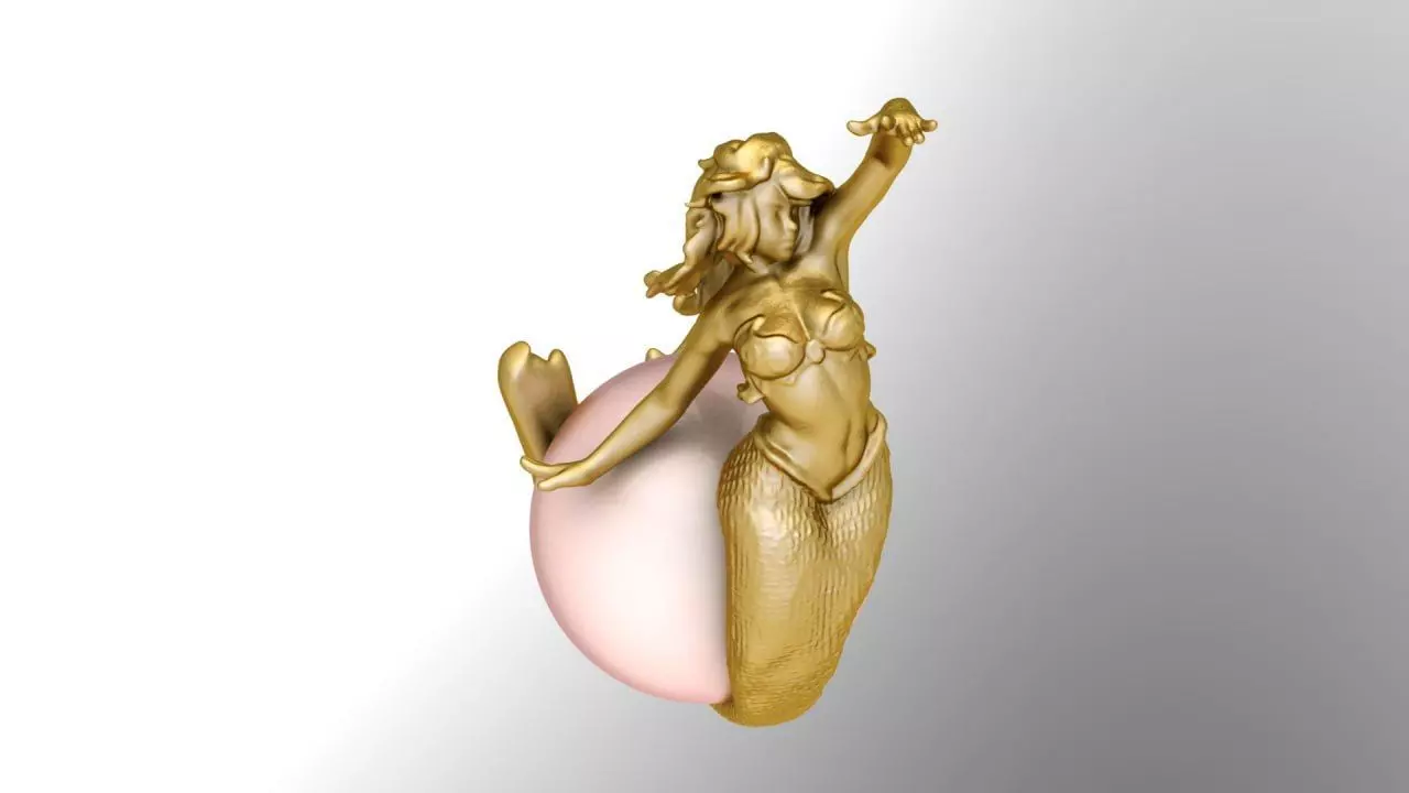 dancing mermaid 3D print model