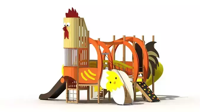 Henhouse-themed playground