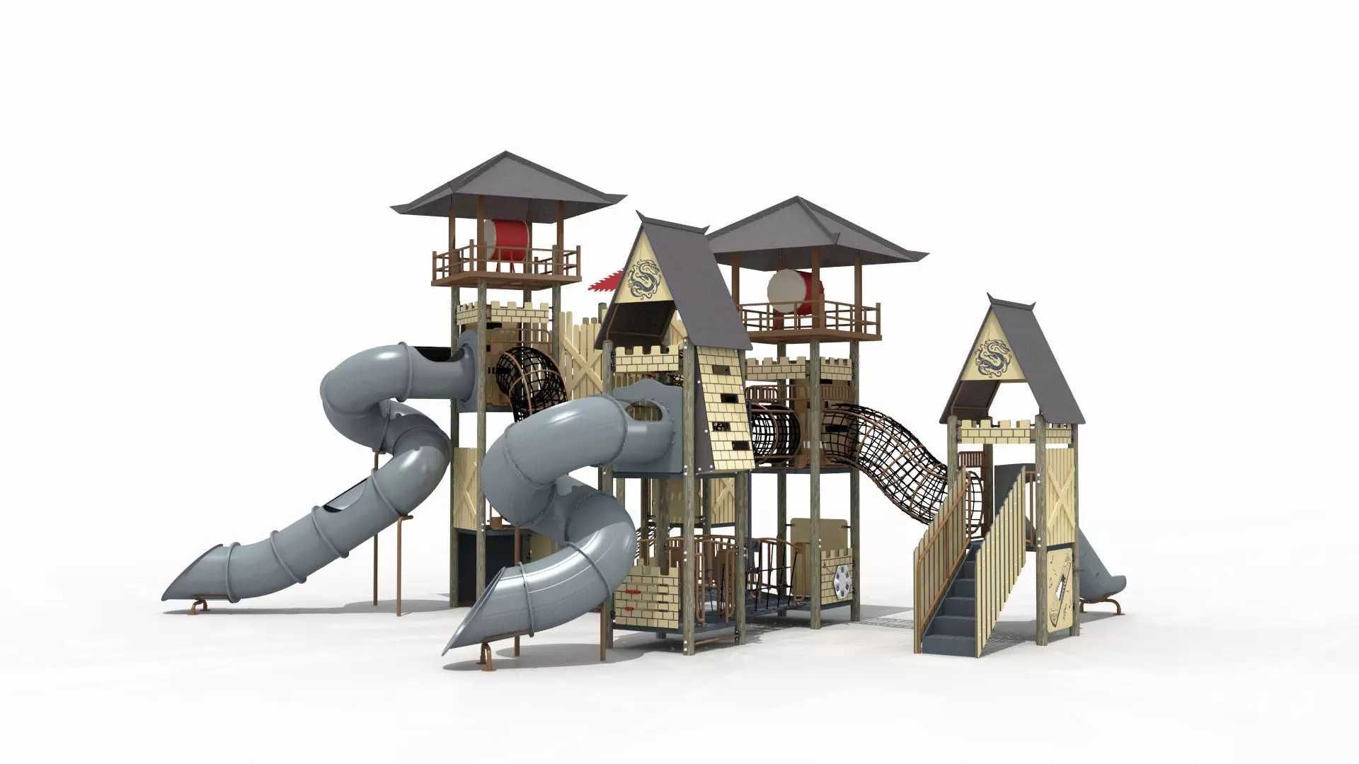 Oriental Castle Theme Playground 3D model