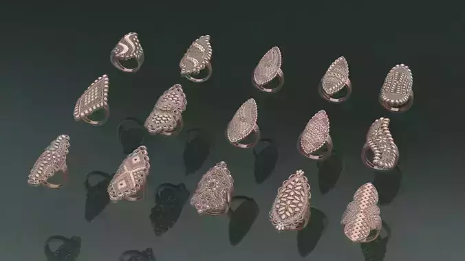 15 only mesh arabic rings