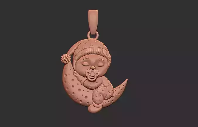 Sleeping Baby Pendant M60