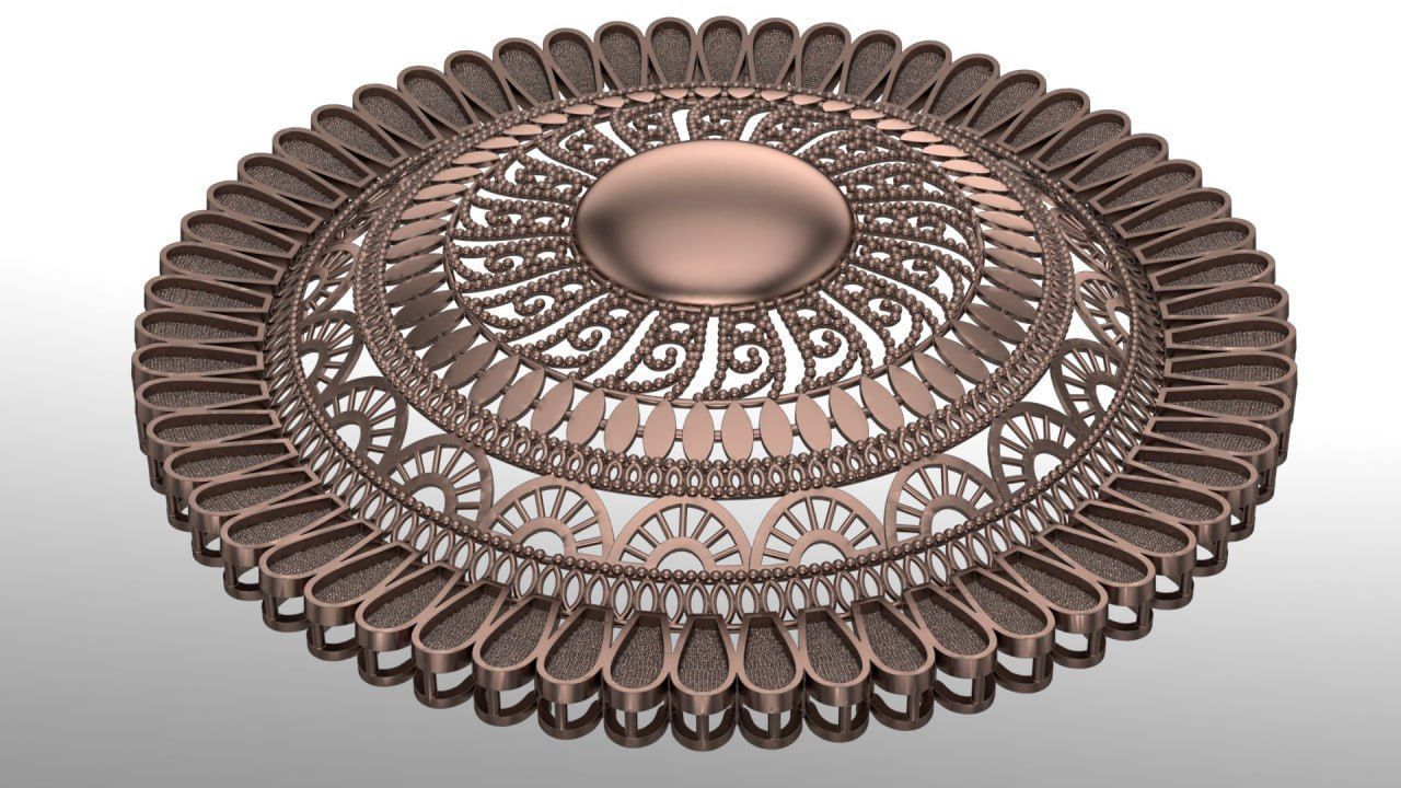 5cm service flower d1 3D print model_1