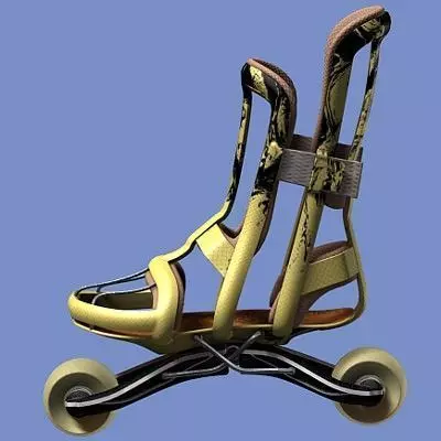 Inlines roller skates 3D model_0