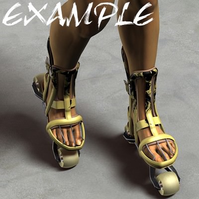 Inlines roller skates 3D model_2