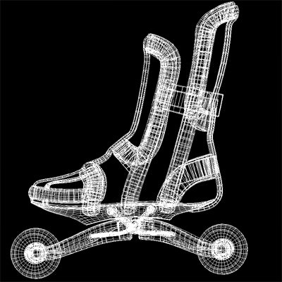 Inlines roller skates 3D model_1