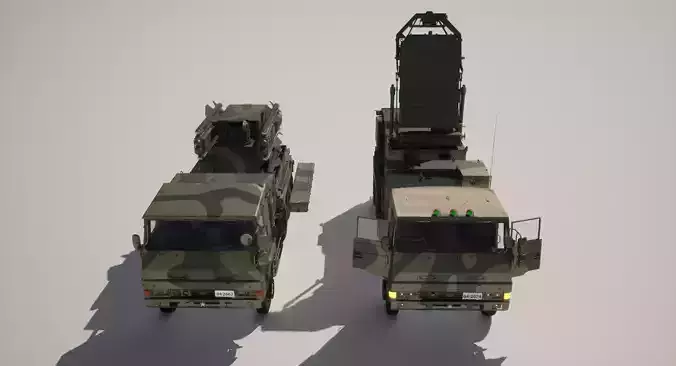 Rigged Japan Type 81 Tan-SAM System 3D model