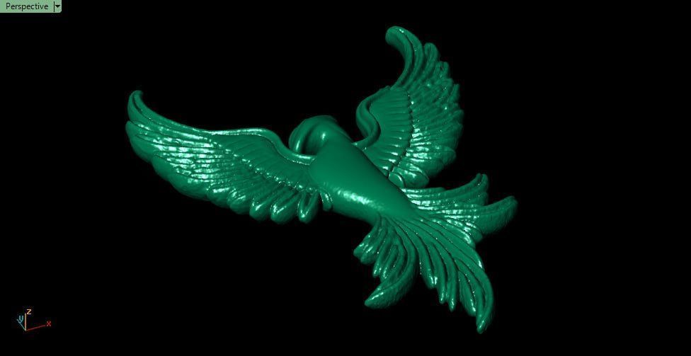 phoenix pendant2 3D print model_2