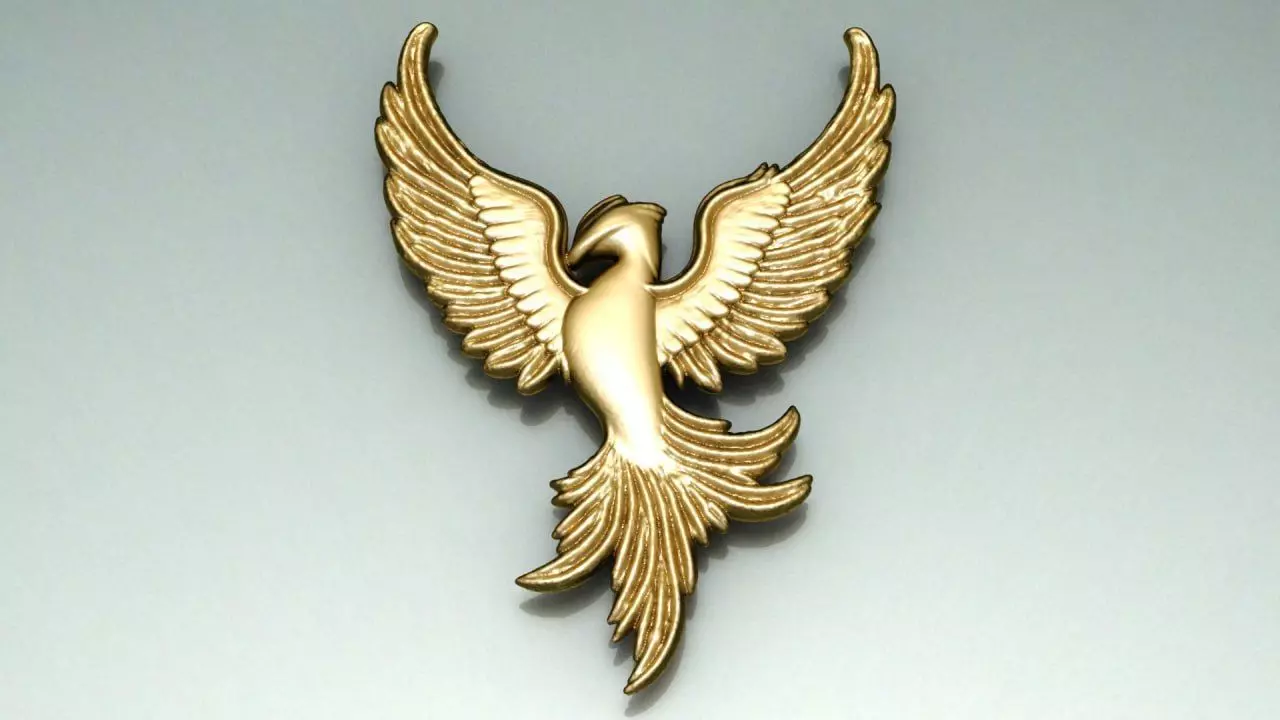 phoenix pendant2 3D print model_0