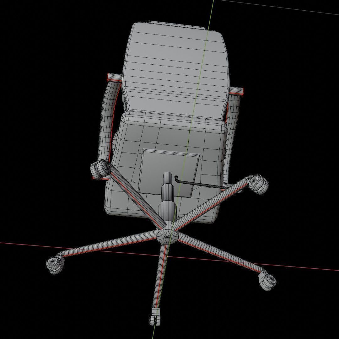 Chief Chair Low-poly 3D model_8
