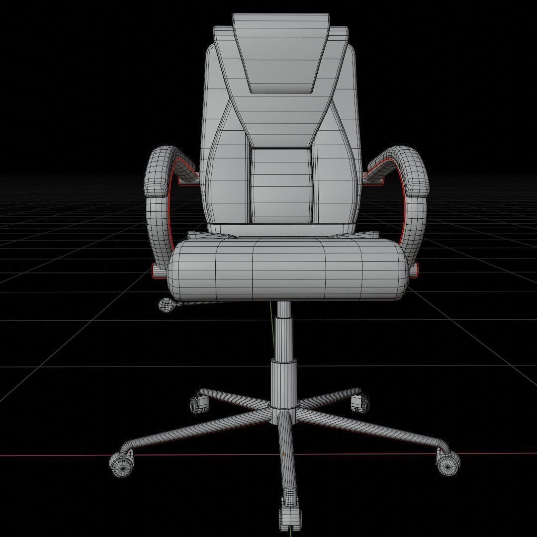 Chief Chair Low-poly 3D model_5