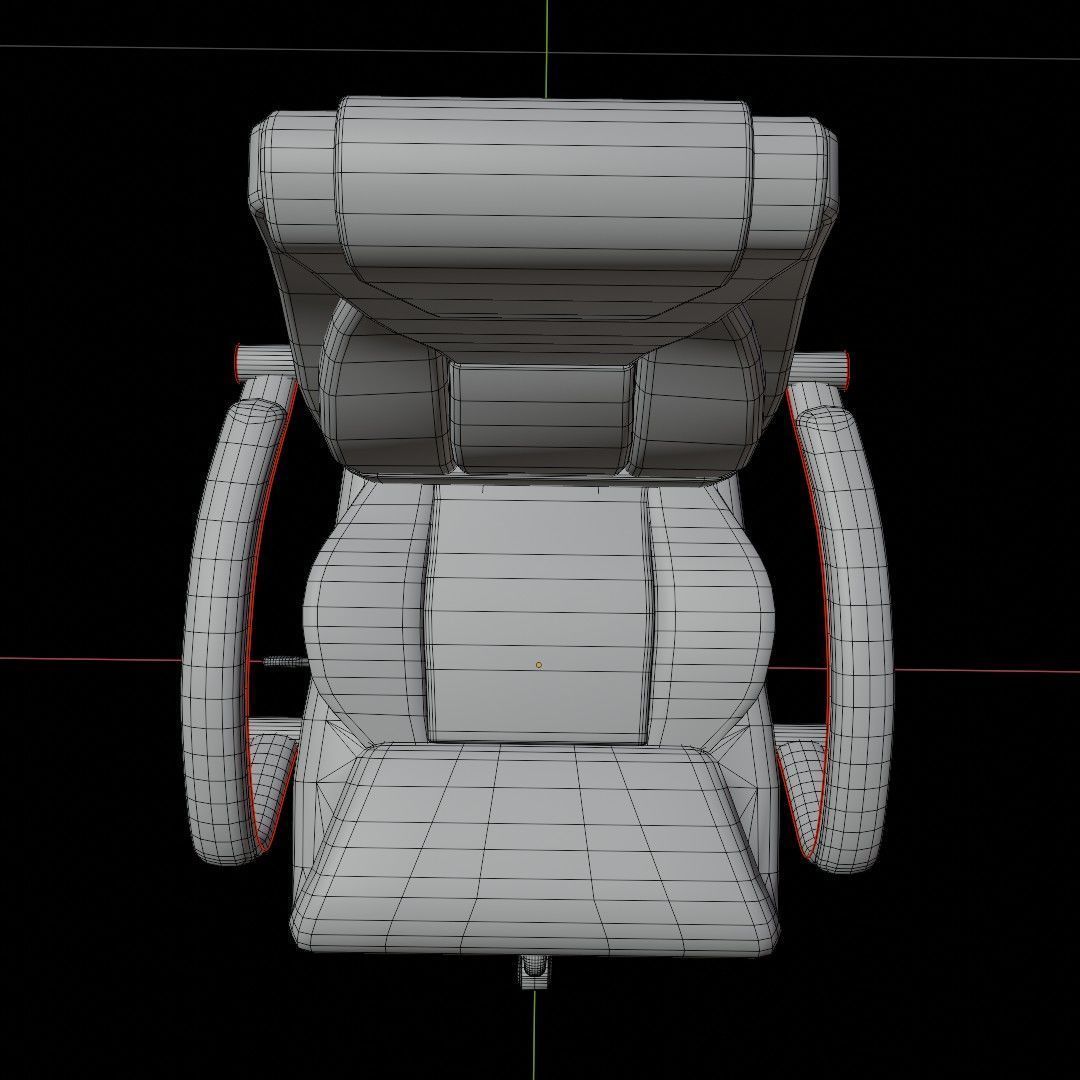 Chief Chair Low-poly 3D model_6