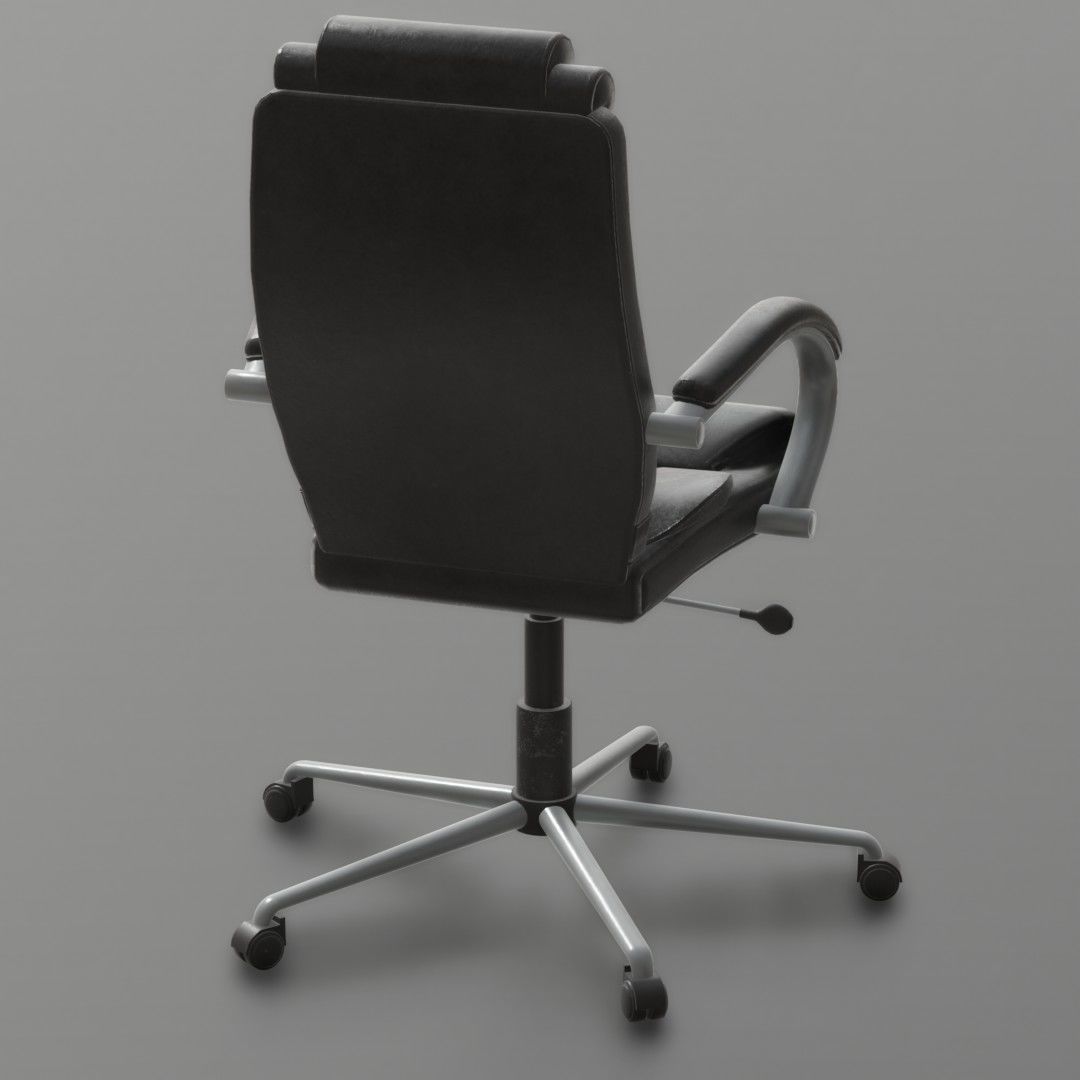 Chief Chair Low-poly 3D model_3