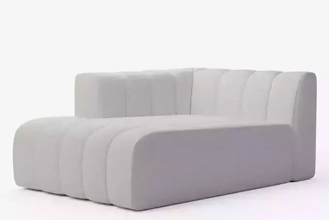 Langham Channeled Sectional Laf Chaise 3D model