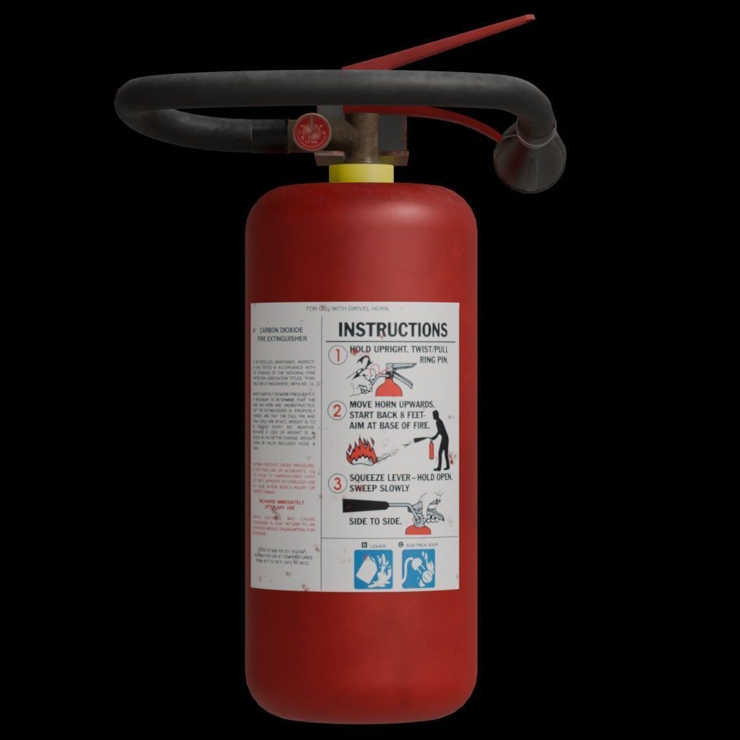Fire Safety Pack Low-poly 3D model_10