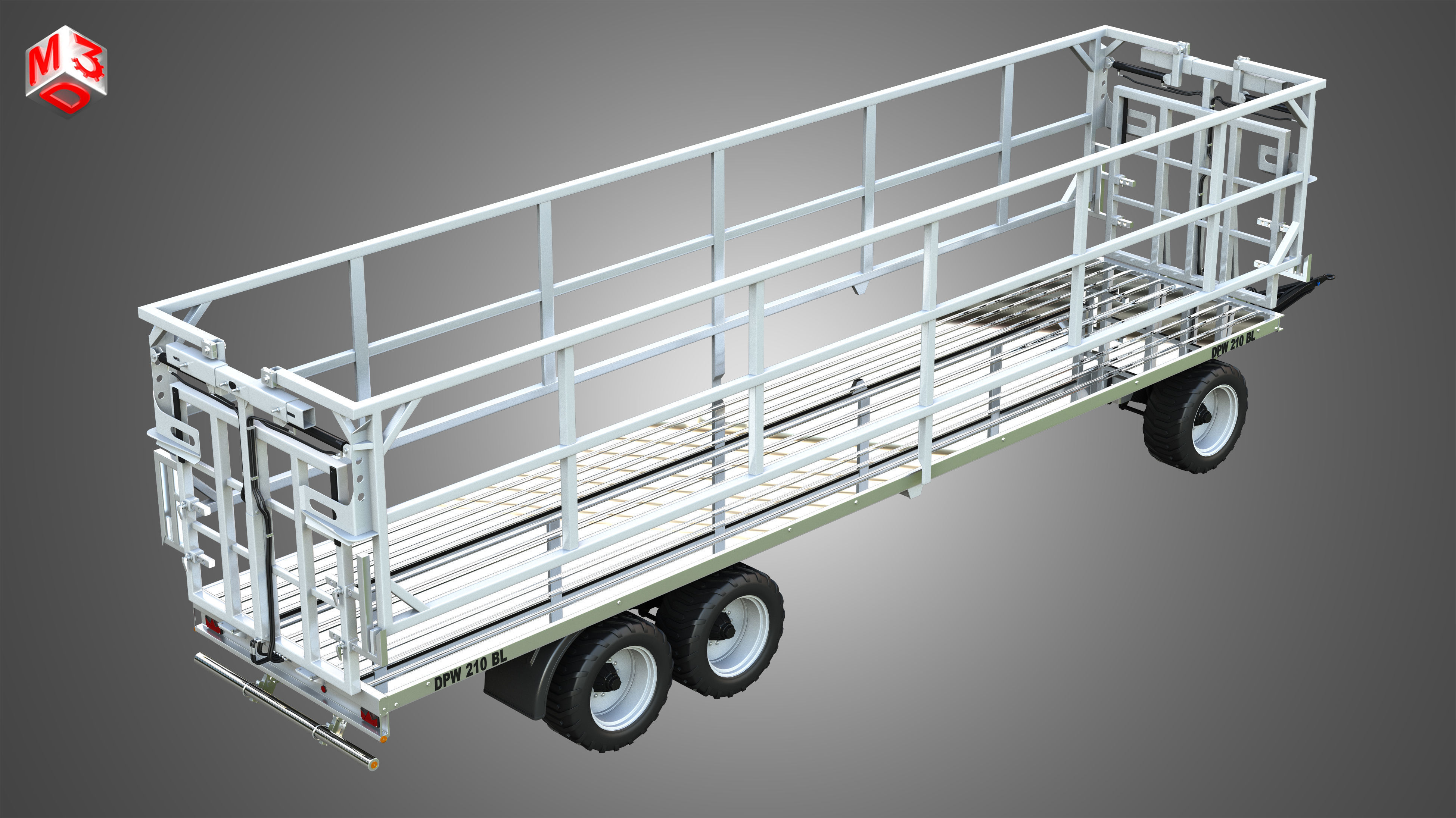 Fliegl DPW 210 Trailer 3D model_7