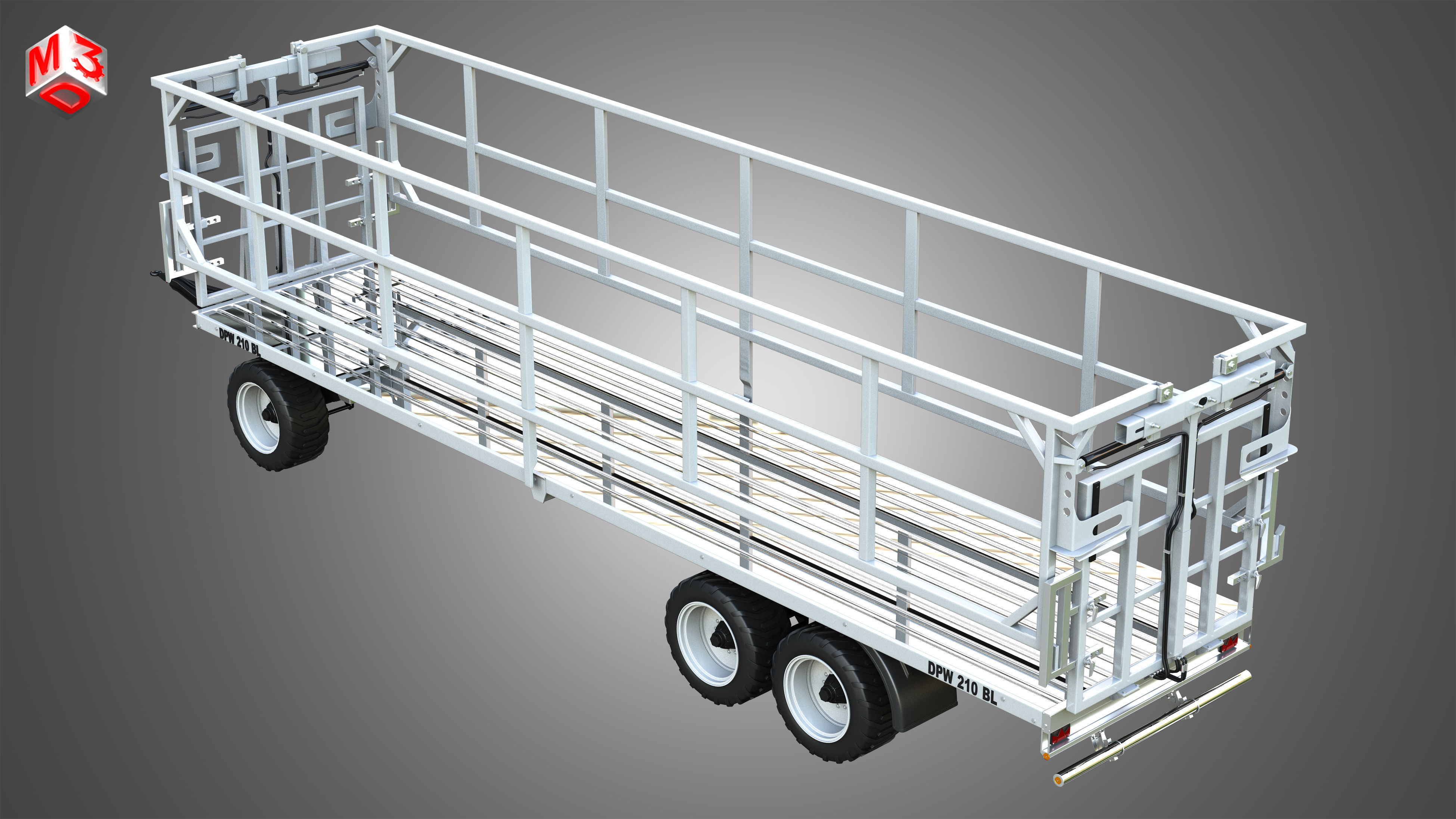 Fliegl DPW 210 Trailer 3D model_9