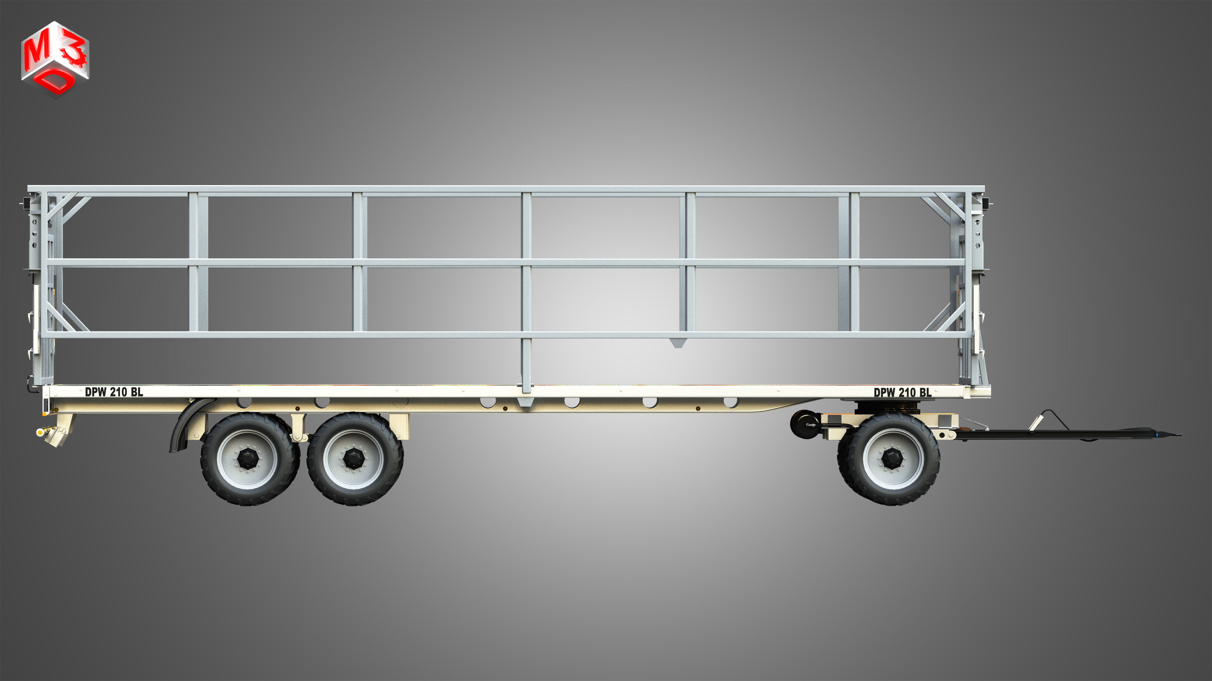 Fliegl DPW 210 Trailer 3D model_5
