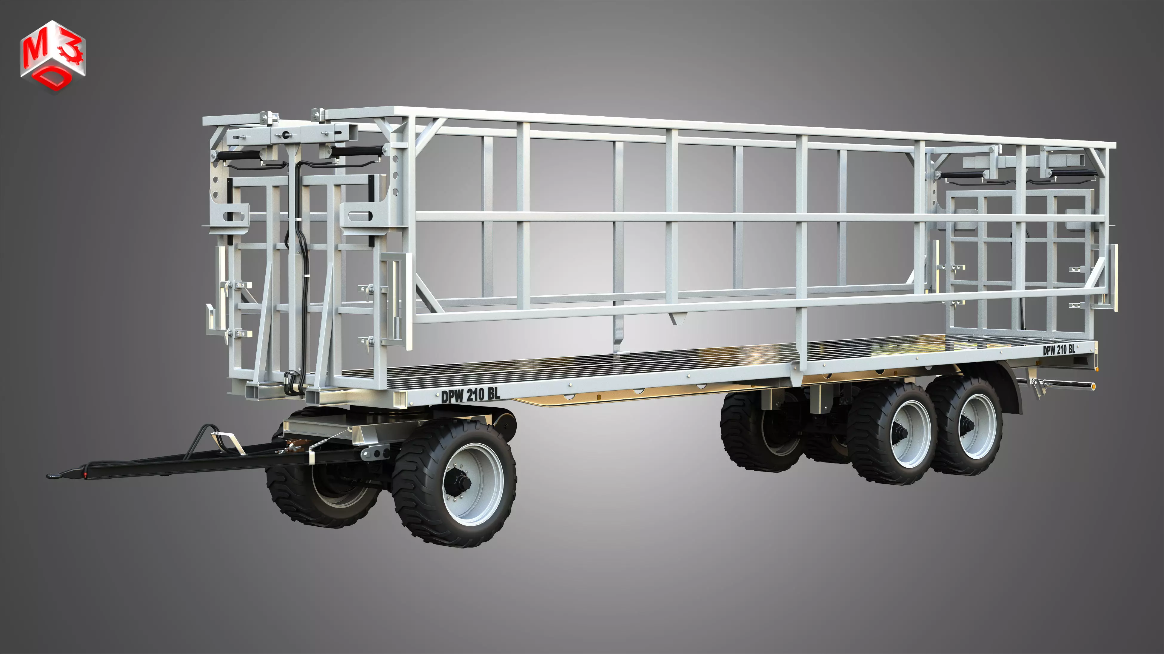 Fliegl DPW 210 Trailer 3D model_0
