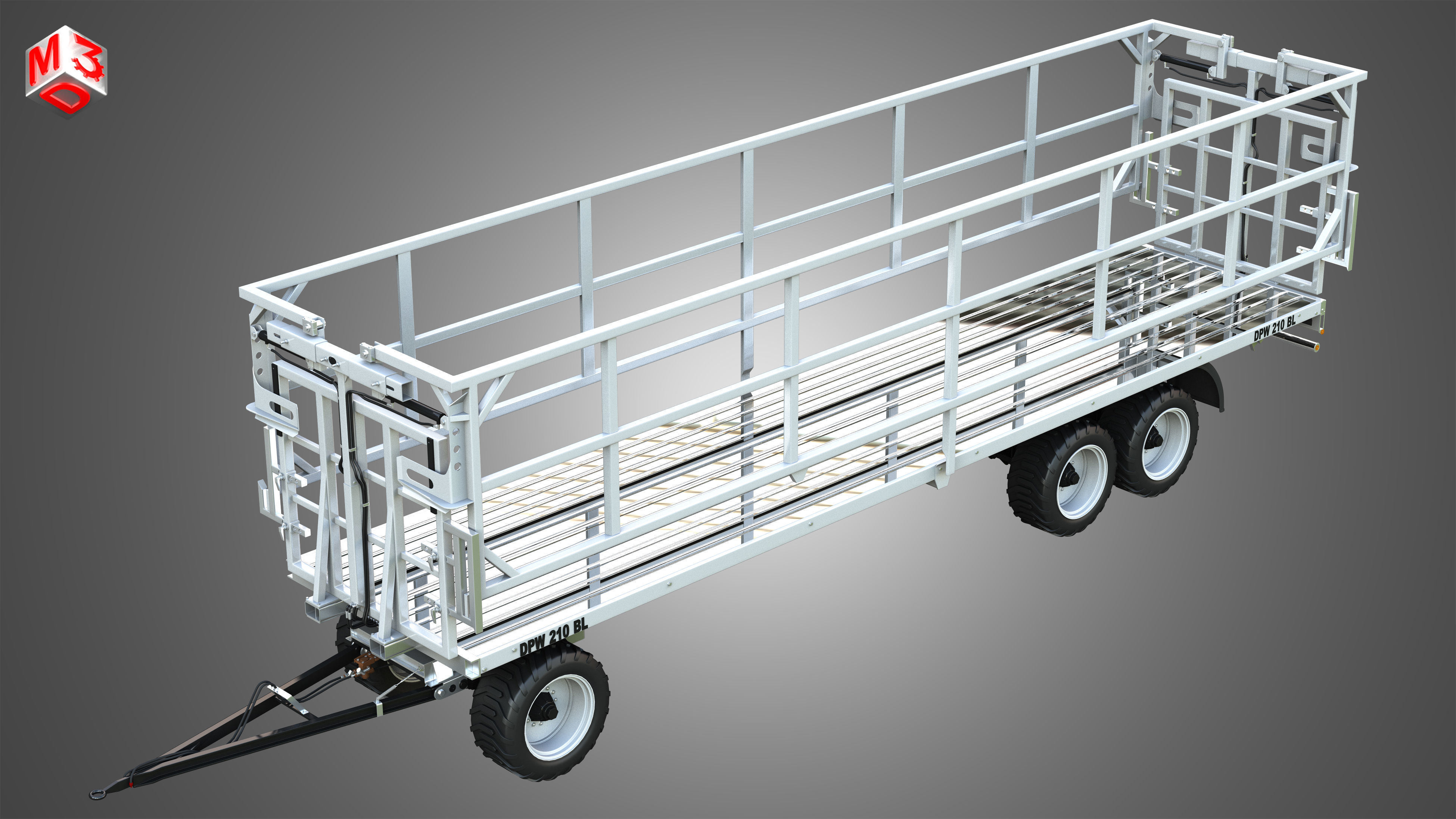 Fliegl DPW 210 Trailer 3D model_6