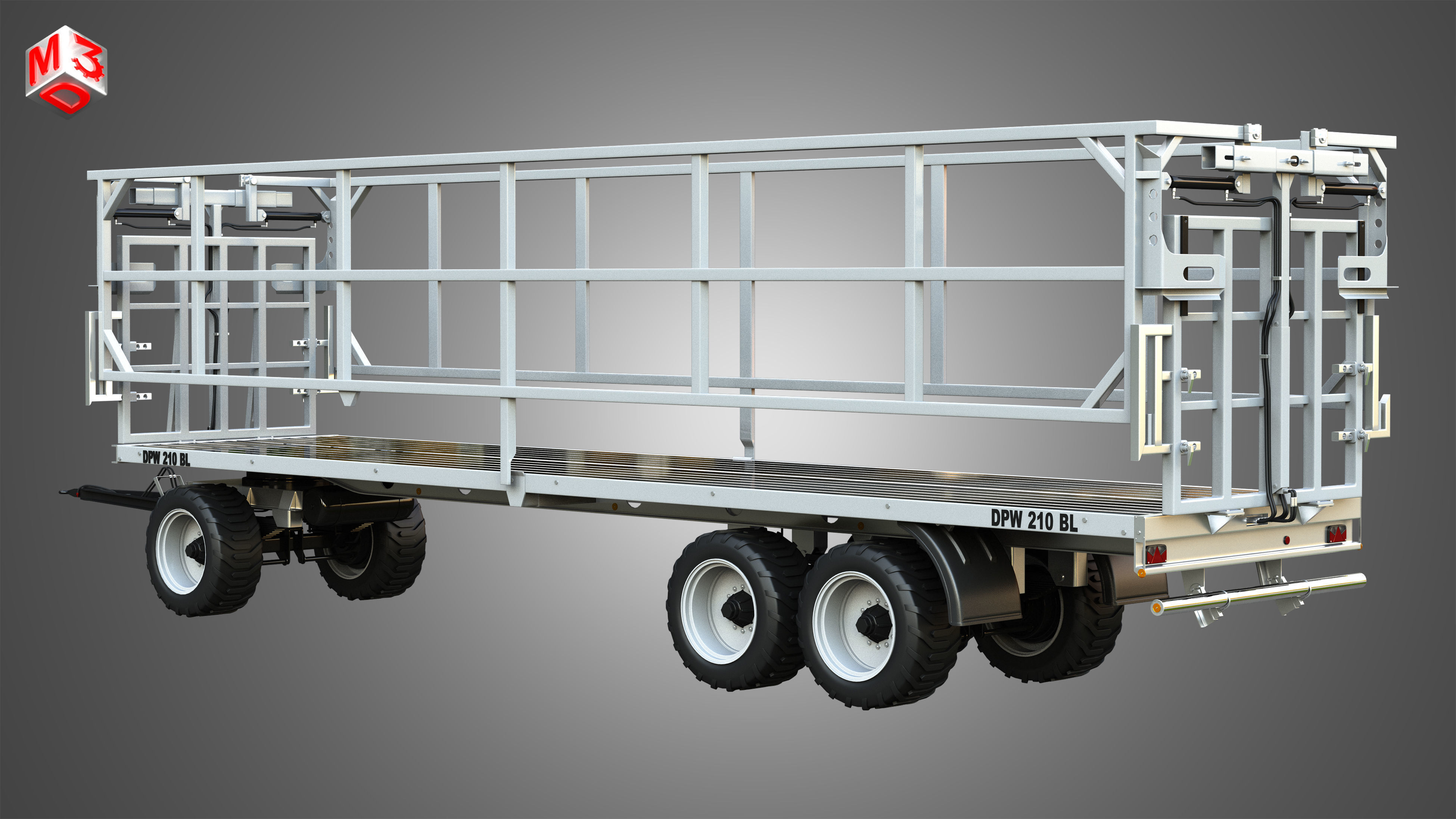 Fliegl DPW 210 Trailer 3D model_3