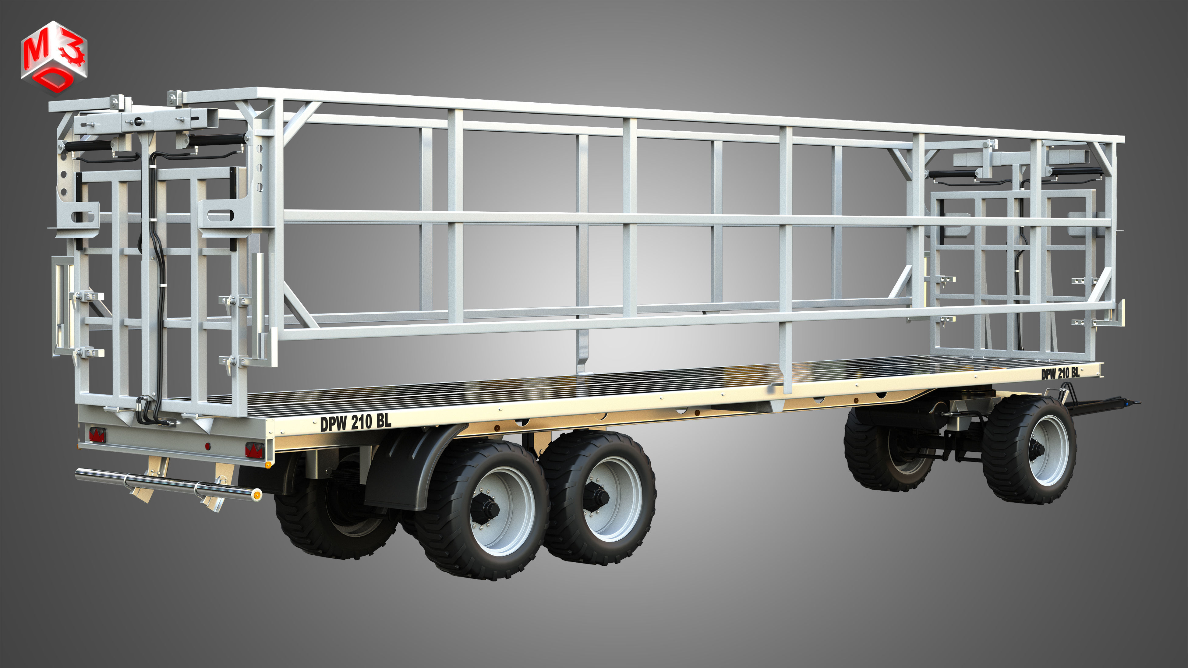 Fliegl DPW 210 Trailer 3D model_1