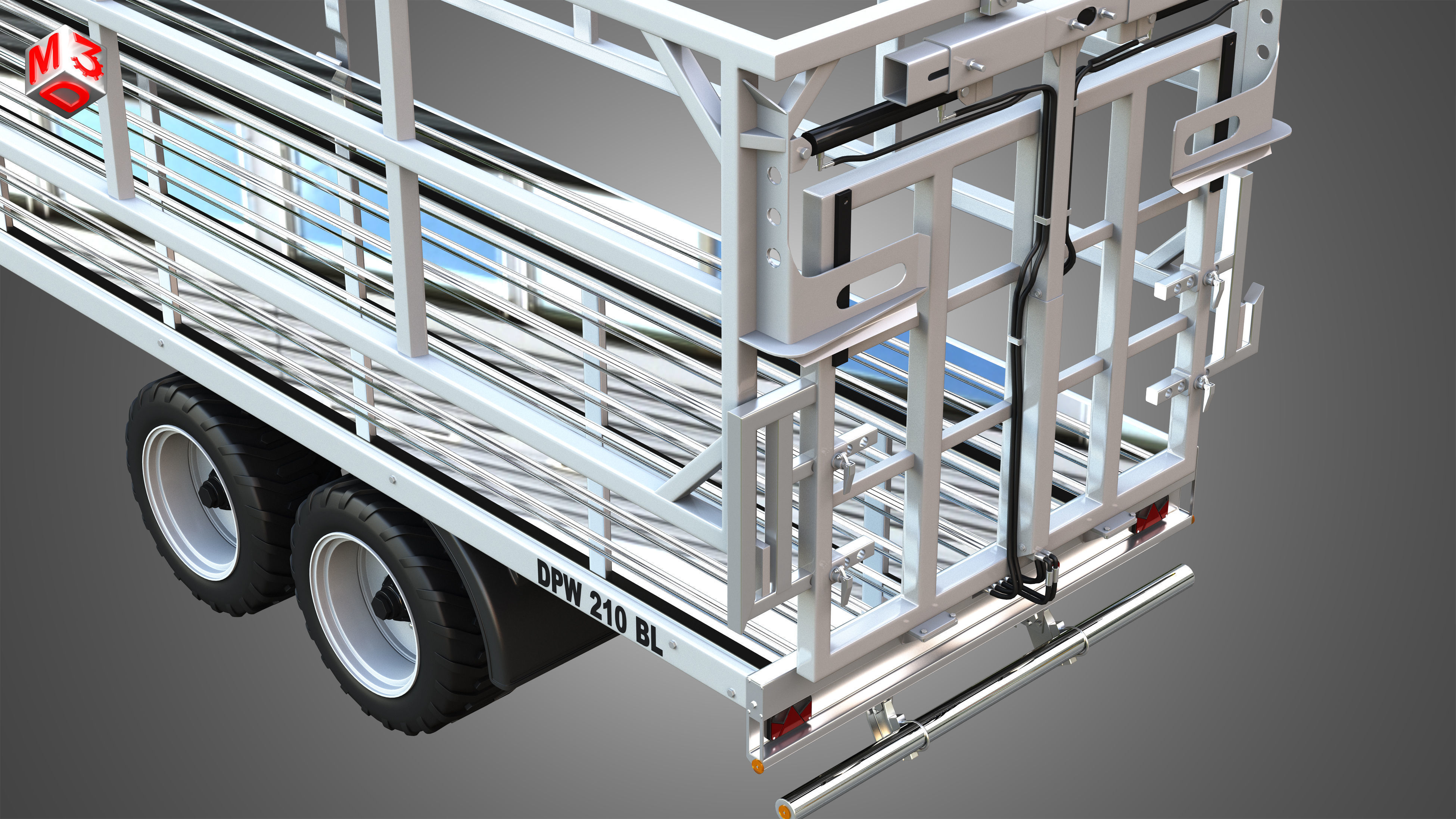 Fliegl DPW 210 Trailer 3D model_15