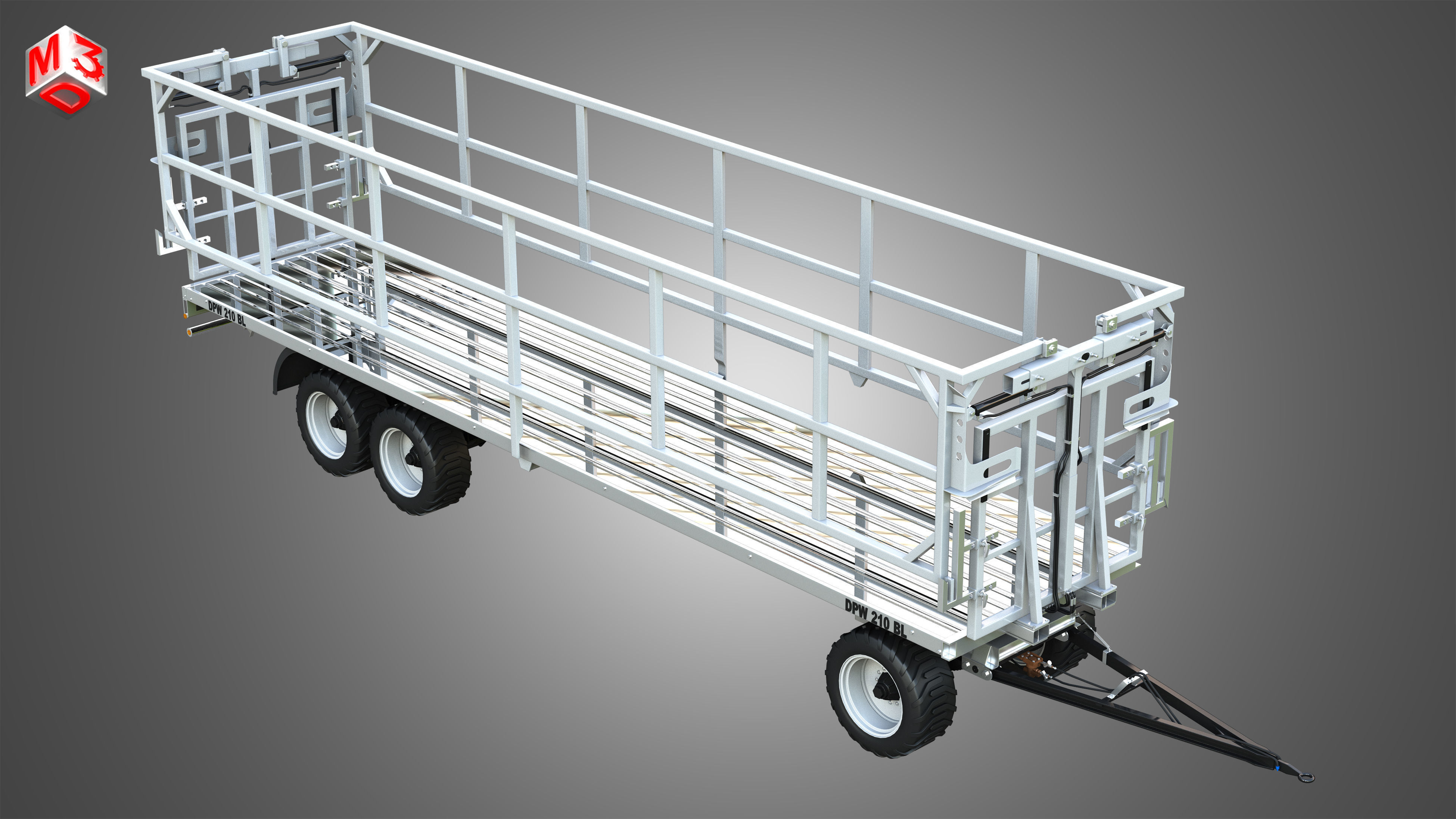 Fliegl DPW 210 Trailer 3D model_8