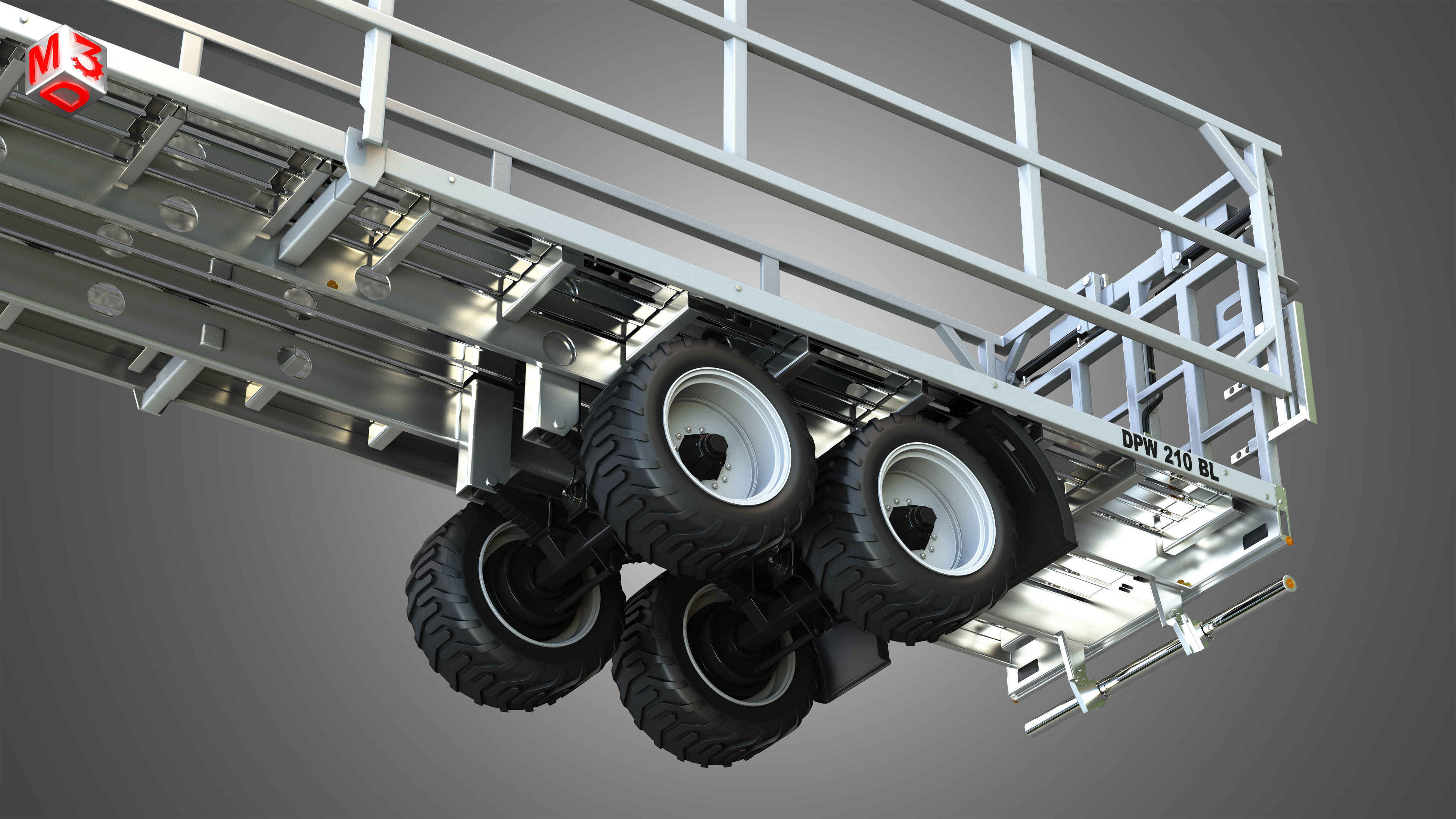Fliegl DPW 210 Trailer 3D model_14