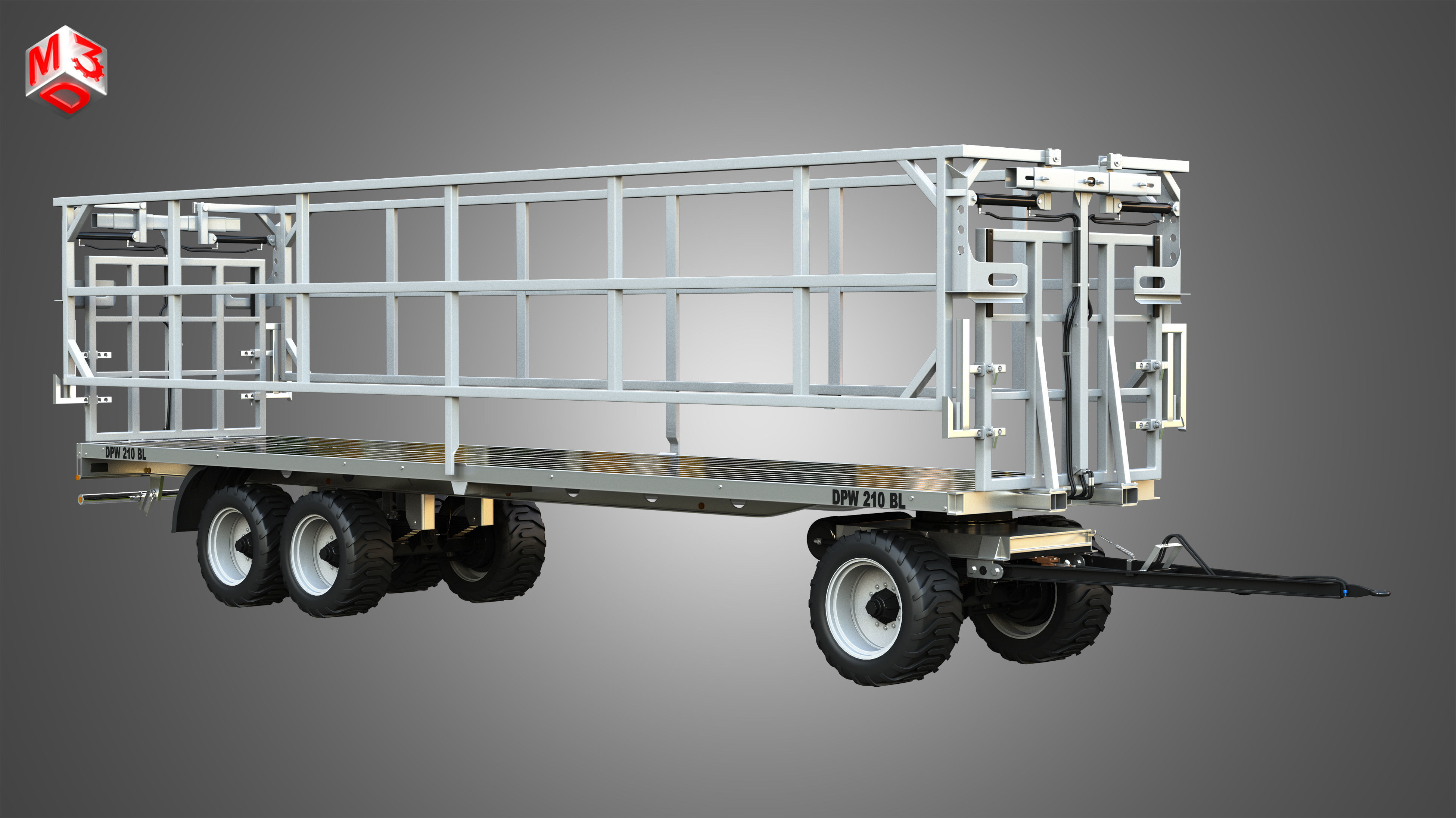 Fliegl DPW 210 Trailer 3D model_2