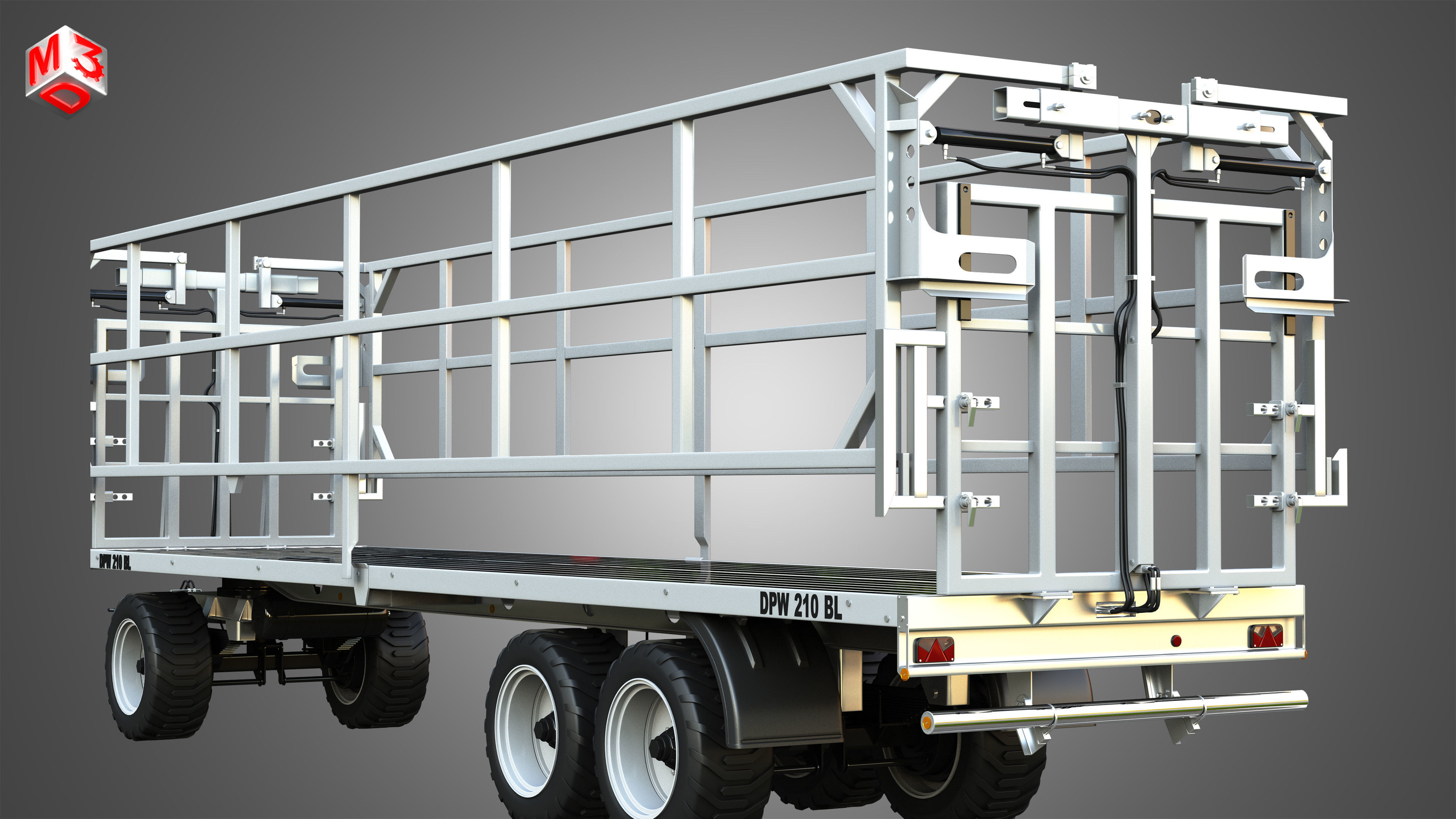 Fliegl DPW 210 Trailer 3D model_10