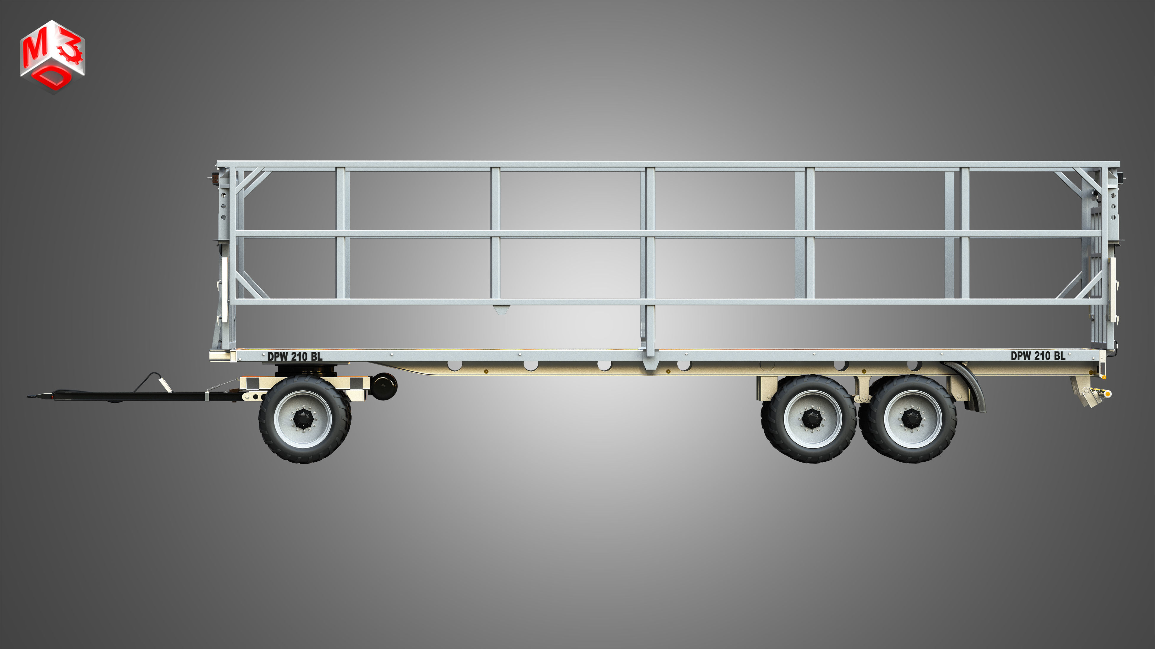 Fliegl DPW 210 Trailer 3D model_4