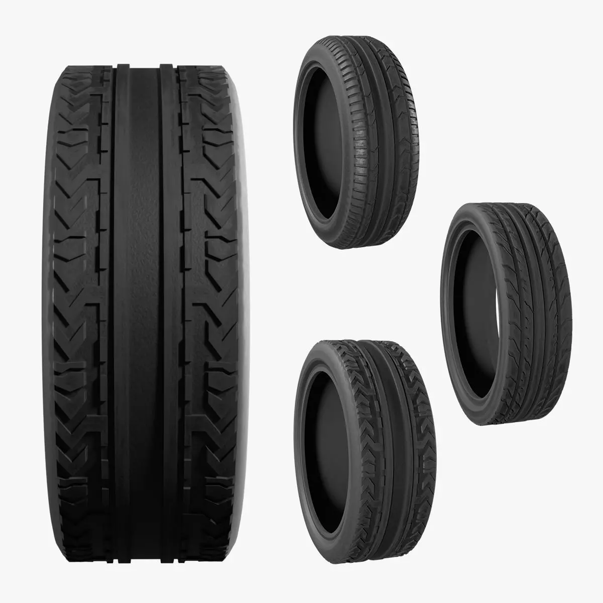 Car Tires Goma Velox Trail Series Lot1 N1-3 Group 1 3D model