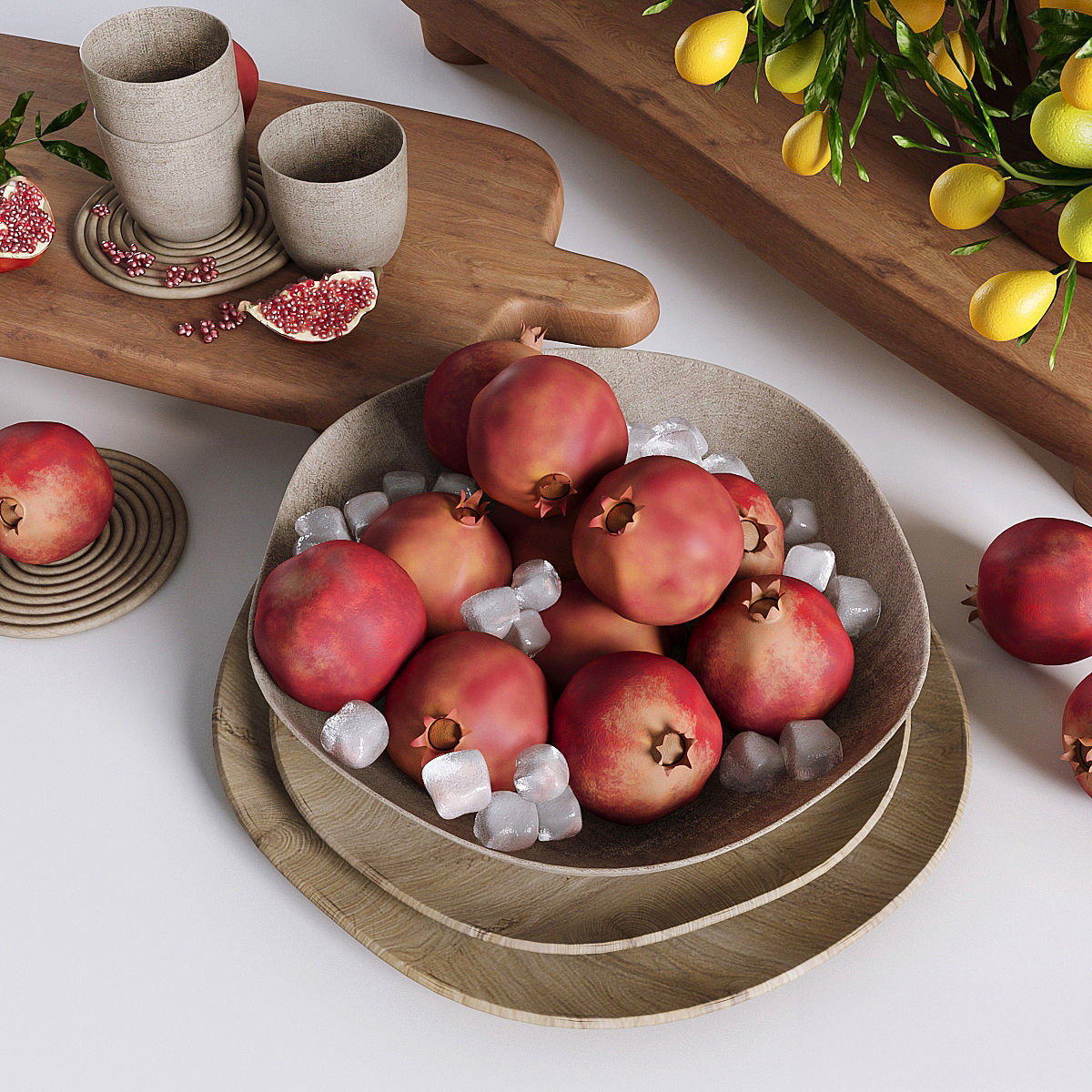 Decorative set for the kitchen 3D model_3