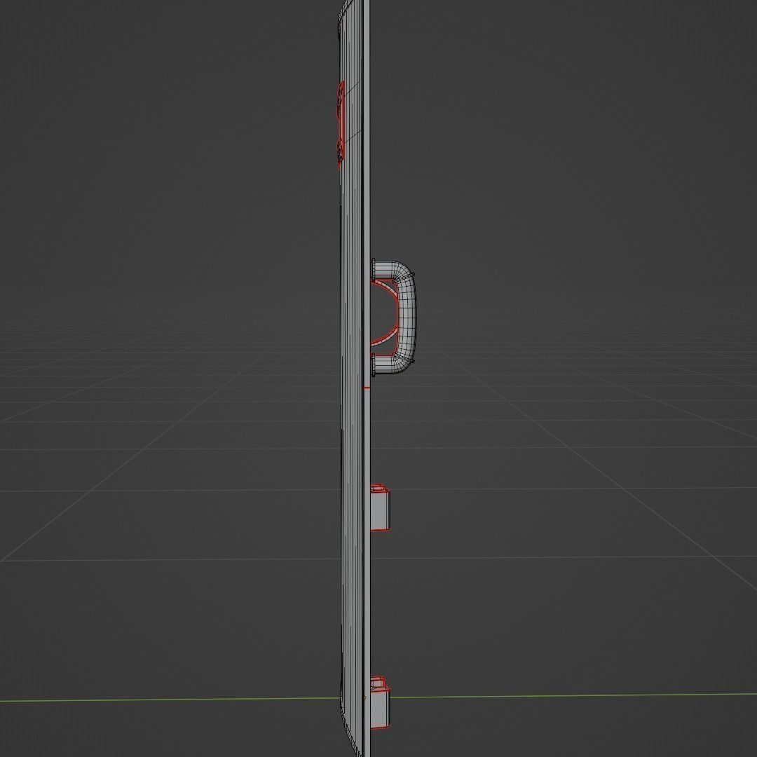 Police Riot Shield Low-poly 3D model_5