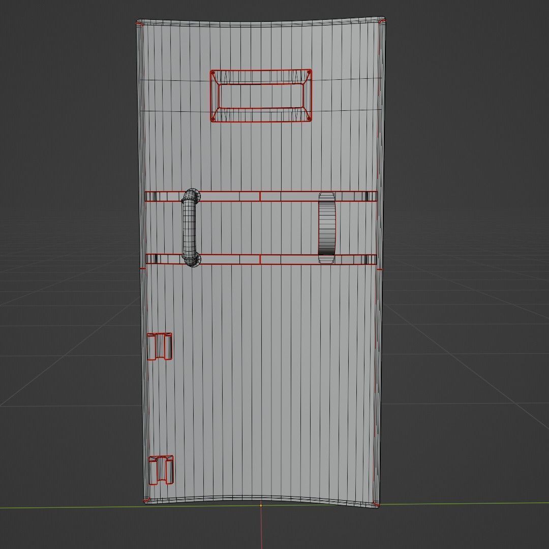 Police Riot Shield Low-poly 3D model_6