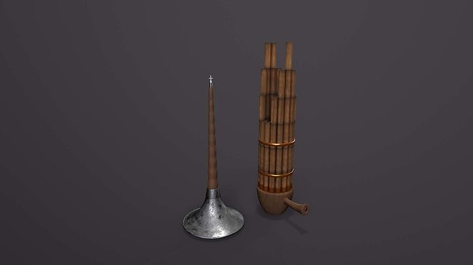 musical instruments Low-poly 3D model