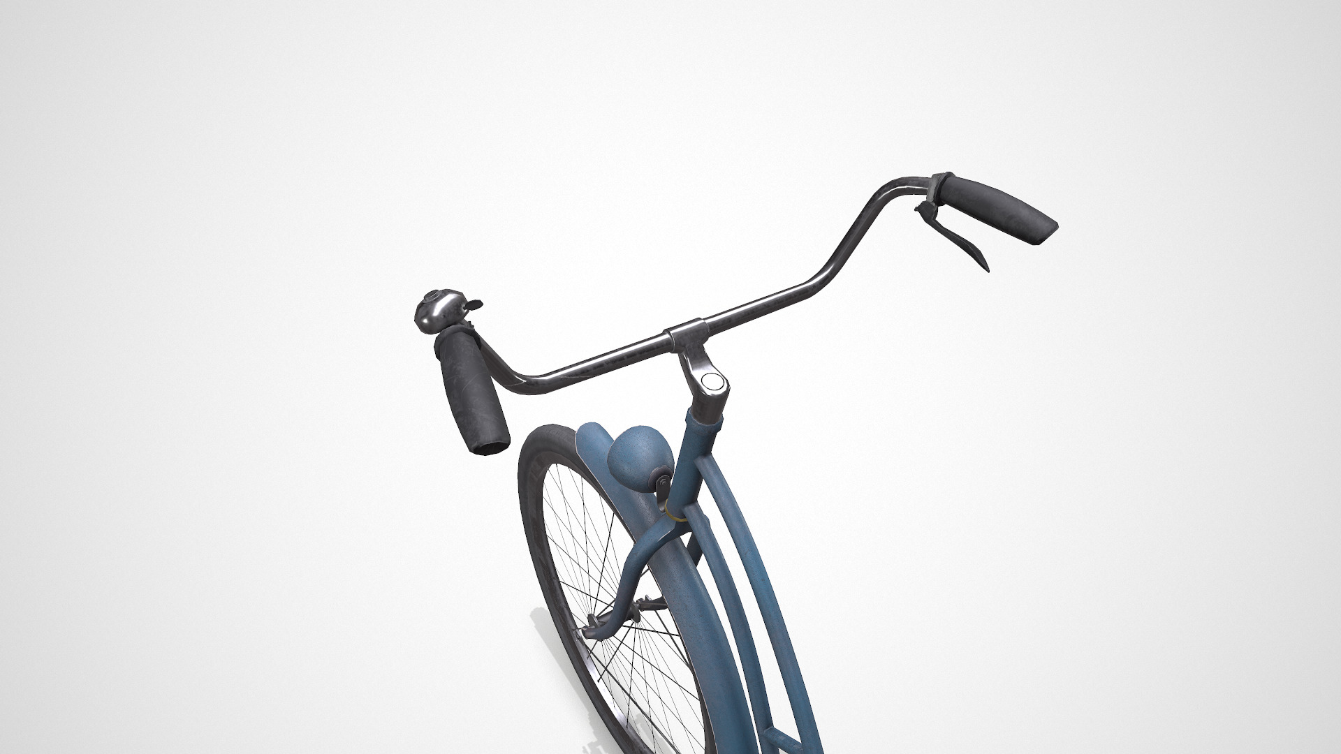Old Vintage Bicycle Low-poly PBR Low-poly 3D model_13