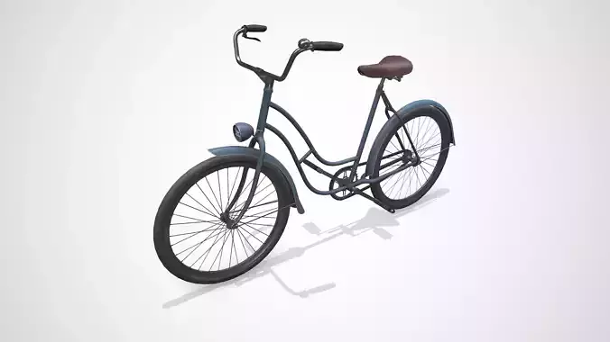 Old Vintage Bicycle Low-poly PBR