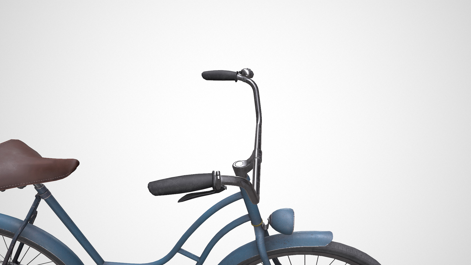 Old Vintage Bicycle Low-poly PBR Low-poly 3D model_18